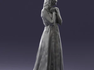 bride in white dress 0388 3d print ready 3D Print Model