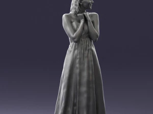bride in white dress 0388 3d print ready 3D Print Model