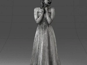 bride in white dress 0388 3d print ready 3D Print Model