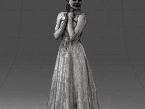 bride in white dress 0388 3d print ready 3D प्रिंट मॉडल