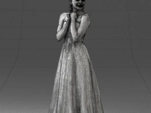 bride in white dress 0388 3d print ready 3D Print Model