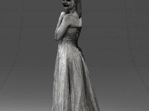 bride in white dress 0388 3d print ready 3D Print Model