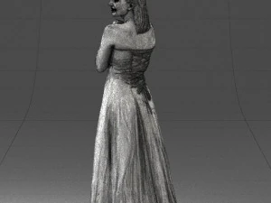 bride in white dress 0388 3d print ready 3D Print Model