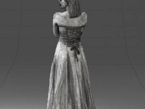 bride in white dress 0388 3d print ready 3D Print Model