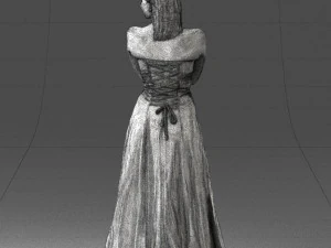 bride in white dress 0388 3d print ready 3D Print Model