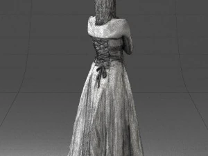 bride in white dress 0388 3d print ready 3D Print Model