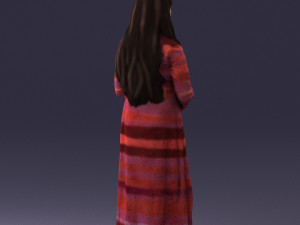 girl in dress with rabbit 0387 3d print ready 3D 打印模型