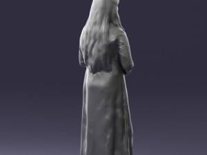 girl in dress with rabbit 0387 3d print ready 3D 打印模型