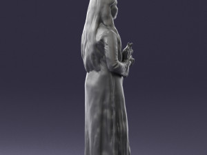 girl in dress with rabbit 0387 3d print ready 3D 打印模型