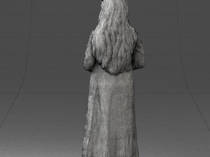 girl in dress with rabbit 0387 3d print ready 3D 打印模型