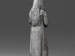 girl in dress with rabbit 0387 3d print ready 3D 打印模型