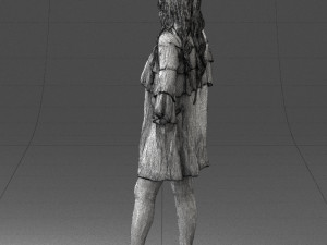 woman in dark green short dress 0378 3d print ready 3D Print Model