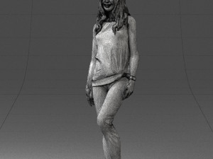 girl in black leggings 0376 Model 3D