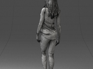 girl in black leggings 0376 Model 3D