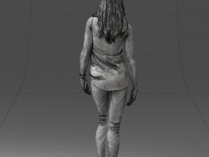 girl in black leggings 0376 Model 3D