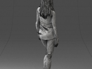 girl in black leggings 0376 Model 3D