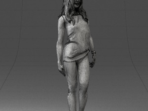 girl in black leggings 0376 Model 3D