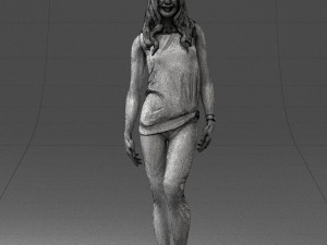 girl in black leggings 0376 Model 3D