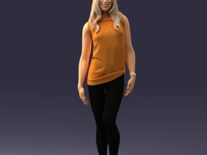 ragazza con leggings neri 0376 pronta per la stampa 3d Modello di stampa 3D