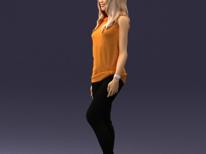 girl in black leggings 0376 3d print ready 3Dプリントモデル