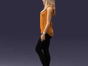 girl in black leggings 0376 3d print ready 3Dプリントモデル