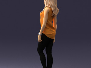 girl in black leggings 0376 3d print ready 3Dプリントモデル