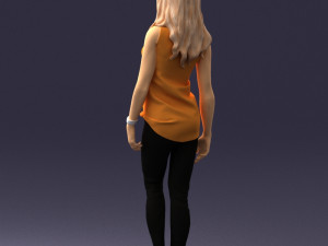 girl in black leggings 0376 3d print ready 3Dプリントモデル