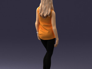 girl in black leggings 0376 3d print ready 3Dプリントモデル