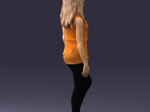 girl in black leggings 0376 3d print ready 3Dプリントモデル