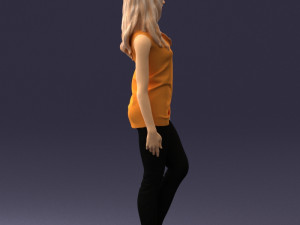 girl in black leggings 0376 3d print ready 3Dプリントモデル