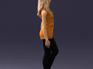 girl in black leggings 0376 3d print ready 3D Print Model