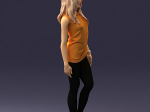 girl in black leggings 0376 3d print ready 3Dプリントモデル