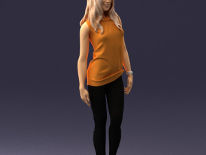 girl in black leggings 0376 3d print ready 3Dプリントモデル