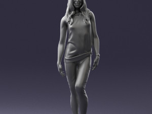 girl in black leggings 0376 3d print ready 3Dプリントモデル