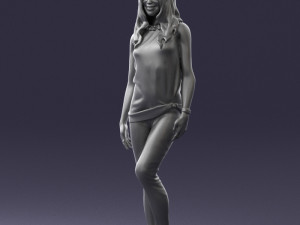 girl in black leggings 0376 3d print ready 3Dプリントモデル