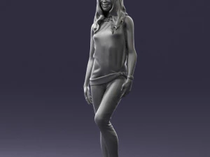 girl in black leggings 0376 3d print ready 3D Print Model
