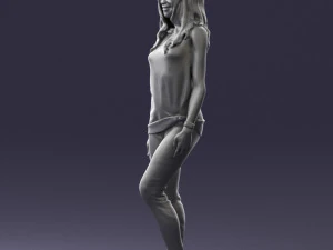 girl in black leggings 0376 3d print ready 3D Print Model