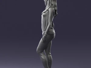 girl in black leggings 0376 3d print ready 3D Print Model