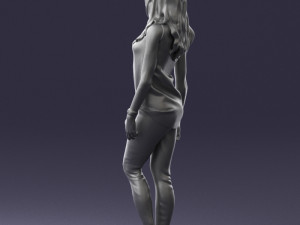 girl in black leggings 0376 3d print ready 3Dプリントモデル