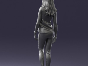 girl in black leggings 0376 3d print ready 3Dプリントモデル