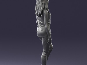 girl in black leggings 0376 3d print ready 3Dプリントモデル