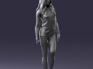 girl in black leggings 0376 3d print ready 3Dプリントモデル