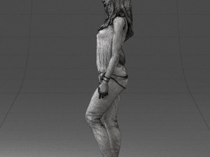 girl in black leggings 0376 3d print ready 3Dプリントモデル