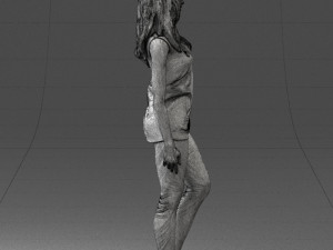 girl in black leggings 0376 3d print ready 3Dプリントモデル
