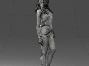 girl in black leggings 0376 3d print ready 3Dプリントモデル