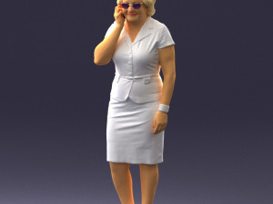 grandmother in white suit 0373 3d print ready 3D-Modell