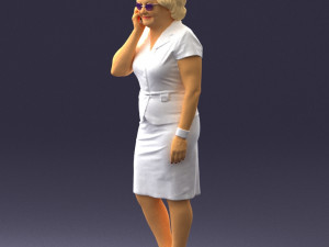 grandmother in white suit 0373 3d print ready 3D-Modell
