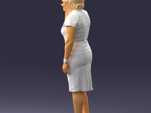 grandmother in white suit 0373 3d print ready 3D-Modell
