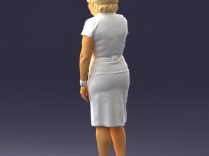 grandmother in white suit 0373 3d print ready 3D-Modell