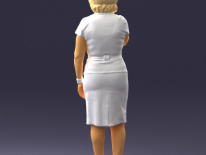 grandmother in white suit 0373 3d print ready 3D-Modell